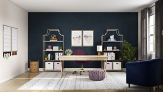 Glam, Farmhouse, Transitional Office by Havenly Interior Designer Julieta