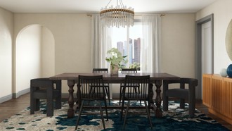 Contemporary, Eclectic, Glam Dining Room by Havenly Interior Designer Erin