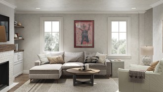 Contemporary, Industrial, Midcentury Modern Living Room by Havenly Interior Designer Erin