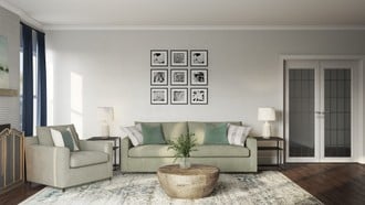 Contemporary, Farmhouse Living Room by Havenly Interior Designer Kylie