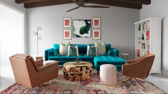 Modern, Eclectic, Bohemian Living Room by Havenly Interior Designer Abi