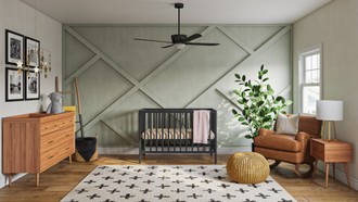 Bohemian, Midcentury Modern Nursery by Havenly Interior Designer Chanel