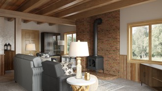 Modern, Industrial, Rustic Living Room by Havenly Interior Designer Hannah