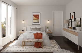 Bohemian, Midcentury Modern, Scandinavian Bedroom by Havenly Interior Designer Andrea