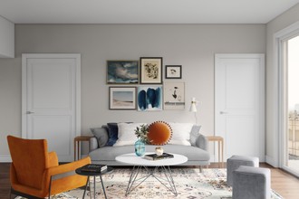 Modern, Midcentury Modern, Scandinavian Living Room by Havenly Interior Designer Abi