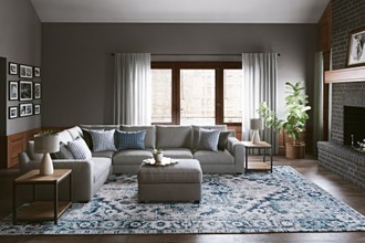Contemporary, Bohemian, Farmhouse Living Room by Havenly Interior Designer Emma