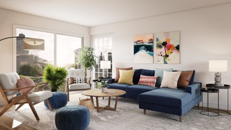 Modern, Eclectic, Midcentury Modern Living Room by Havenly Interior Designer Sydney