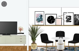 Modern, Glam Living Room by Havenly Interior Designer Courtney