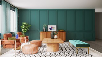 Eclectic, Bohemian, Global, Midcentury Modern Living Room by Havenly Interior Designer Ana