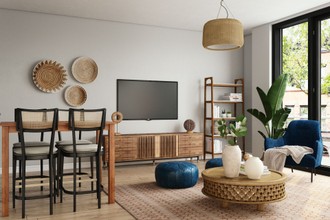 Bohemian, Midcentury Modern Living Room by Havenly Interior Designer Veridiana