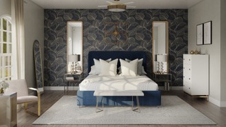 Glam, Midcentury Modern, Preppy Bedroom by Havenly Interior Designer Marisol