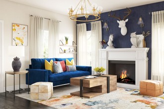 Modern, Eclectic Living Room by Havenly Interior Designer Katerina