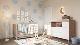 Eclectic, Bohemian, Midcentury Modern Nursery by Havenly Interior Designer Julia