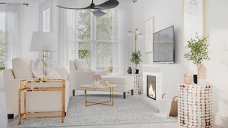 Contemporary, Glam, Transitional Living Room by Havenly Interior Designer Ashley