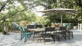 Modern, Bohemian, Midcentury Modern Outdoor Space by Havenly Interior Designer Ana
