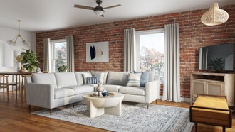 Modern, Eclectic Living Room by Havenly Interior Designer Shauna