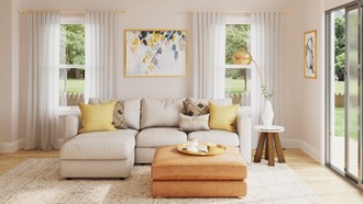 Modern, Rustic, Midcentury Modern, Scandinavian Living Room by Havenly Interior Designer Ana