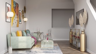 Modern, Eclectic, Glam Living Room by Havenly Interior Designer Julia