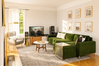 Contemporary, Eclectic Living Room by Havenly Interior Designer Sharon