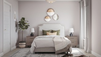 Rustic, Transitional, Southwest Inspired, Scandinavian Bedroom by Havenly Interior Designer Ana
