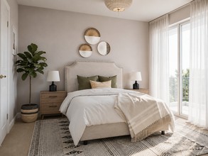 Rustic, Transitional, Southwest Inspired, Scandinavian Bedroom by Havenly Interior Designer Ana