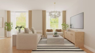 Contemporary, Bohemian, Coastal Living Room by Havenly Interior Designer Athina