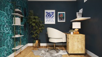 Modern, Glam Office by Havenly Interior Designer Maria