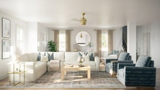 Modern, Classic, Coastal, Transitional Living Room by Havenly Interior Designer Emily