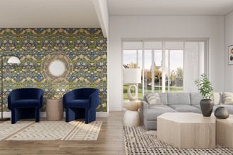 Bohemian, Midcentury Modern Living Room by Havenly Interior Designer Marisol
