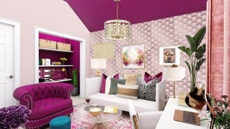 Eclectic, Glam Office by Havenly Interior Designer Katerina