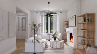 Modern, Eclectic, Glam, Transitional, Minimal Living Room by Havenly Interior Designer Diana