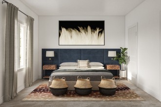 Contemporary, Glam, Industrial Bedroom by Havenly Interior Designer Senna