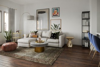 Modern, Eclectic, Bohemian Living Room by Havenly Interior Designer Chanel