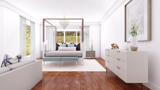 Coastal, Glam, Industrial Bedroom by Havenly Interior Designer Athina