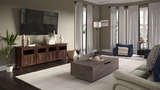 Rustic, Midcentury Modern Living Room by Havenly Interior Designer Omire