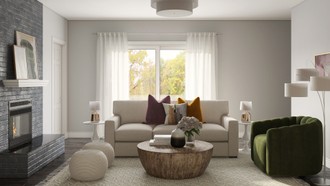 Eclectic, Bohemian, Midcentury Modern Living Room by Havenly Interior Designer Jennifer