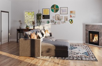 Modern, Farmhouse, Midcentury Modern, Scandinavian Living Room by Havenly Interior Designer Ingrid