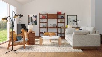 Bohemian, Midcentury Modern, Scandinavian Living Room by Havenly Interior Designer Jovana
