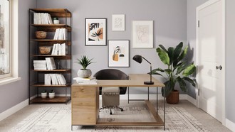 Bohemian, Midcentury Modern Office by Havenly Interior Designer Juliana