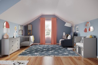 Eclectic, Bohemian, Glam, Midcentury Modern Nursery by Havenly Interior Designer Julia