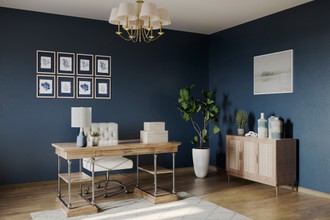 Coastal, Glam, Farmhouse Office by Havenly Interior Designer Mikaela