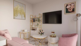 Modern, Glam Living Room by Havenly Interior Designer Chante