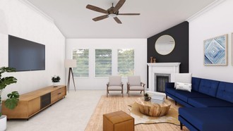 Modern, Midcentury Modern Living Room by Havenly Interior Designer Rocio