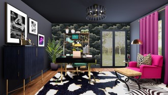 Modern, Eclectic, Glam Office by Havenly Interior Designer Katerina
