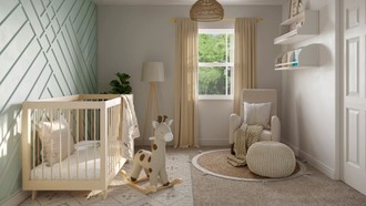 Bohemian, Farmhouse Nursery by Havenly Interior Designer Pamela