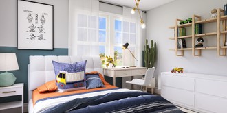 Modern, Industrial, Farmhouse, Rustic, Scandinavian Bedroom by Havenly Interior Designer Diana