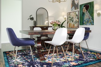 Eclectic, Glam, Traditional Dining Room by Havenly Interior Designer Haley