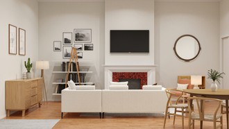 Bohemian, Global, Scandinavian Living Room by Havenly Interior Designer Emily