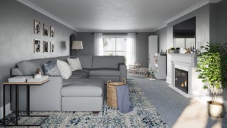 Contemporary, Coastal, Traditional, Farmhouse Living Room by Havenly Interior Designer Jamie