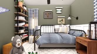 Industrial, Rustic, Preppy Bedroom by Havenly Interior Designer Haley